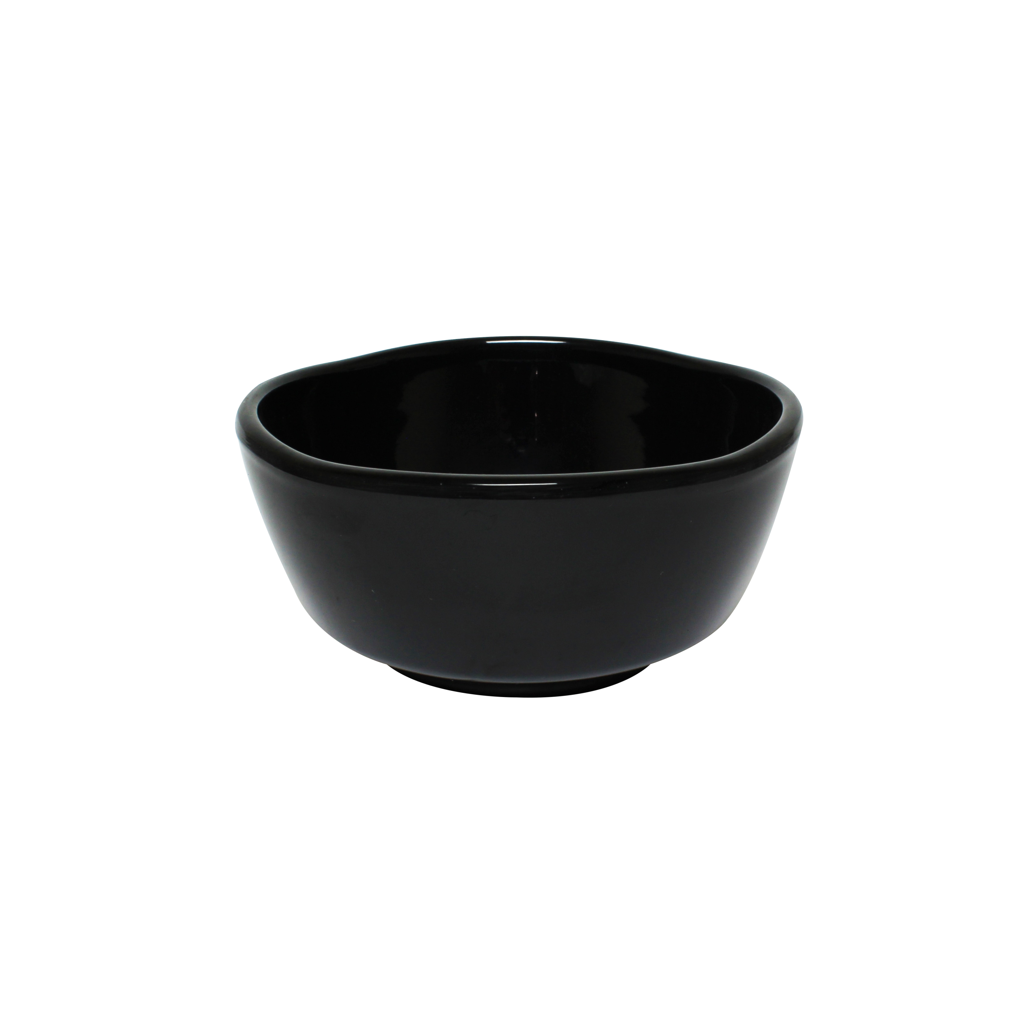 Thunder Group 39055BK 19 oz. classic black round melamine bowl with smooth gloss finish