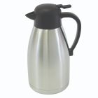 1.9 Liter/64 oz Coffee Server, Stainless Steel, Polypropylene Cap, Handle, Silicone ring 