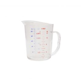 Thunder Group PLMC016CL Measuring Cup 1 Pint (0.5 Liter) Capacity Printed  With US/metric Measurements