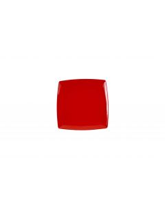 6 SQUARE PLATE, 1/2 DEEP, PURE RED