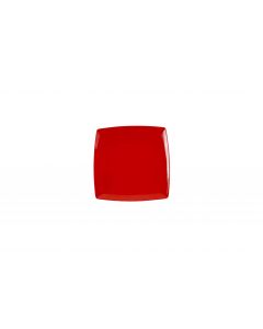 7 1/4 SQUARE PLATE, 1/2 DEEP, PURE RED