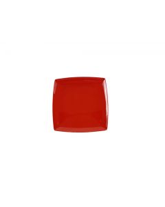 10 SQUARE PLATE, 1 DEEP, PURE RED