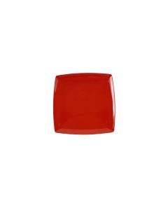 12 SQUARE PLATE, 1 DEEP, PURE RED