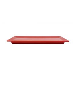 15 X 5 1/4 PLATE, 1 DEEP, PURE RED