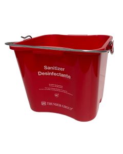 3 qt, 7 3/4" X 6 3/4" X 6" RED SANITIZING PAIL, POLYPROPYLENE, NSF
