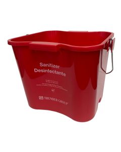 6 QT, 9 3/4" X 8.5" X 7 1/4" RED SANITIZING PAIL, POLYPROPYLENE, NSF