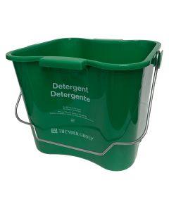 8 QT, 10.5" X 9.1/4" X 8"  GREEN CLEANING PAIL, POLYPROPYLENE, NSF