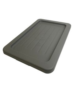 24 1/2" x 15 1/2" x 1 1/4", Lid for  Lug Box, Polypropylene, Grey Color, NSF