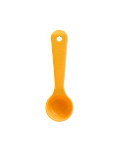 1 oz, 6 1/2" SOLID SPOON, SHORT HANDLE, ACETAL BPA FREE, YELLOW, NSF, HIGH HEAT