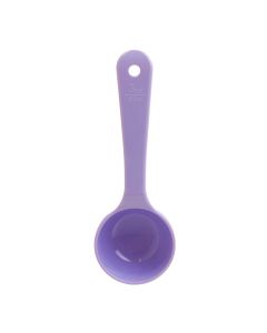 3 oz, 8" SOLID SPOON, SHORT HANDLE, ACETAL BPA FREE, PURPLE, NSF, HIGH HEAT