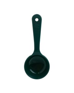 4 oz, 8 1/4" SOLID SPOON, SHORT HANDLE, ACETAL BPA FREE, GREEN, NSF, HIGH HEAT