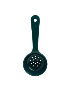 4 oz, 8 1/4" PERFORATED SPOON, SHORT HANDLE, ACETAL BPA FREE, GREEN, NSF, HIGH HEAT