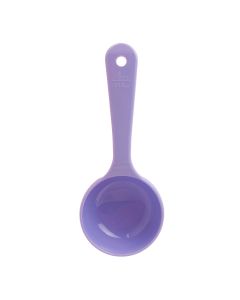 4 oz, 8 1/4" SOLID SPOON, SHORT HANDLE, ACETAL BPA FREE, PURPLE, NSF, HIGH HEAT