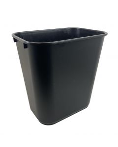 28 QT/7 Gallon Waste Basket, Plastic, Black Color