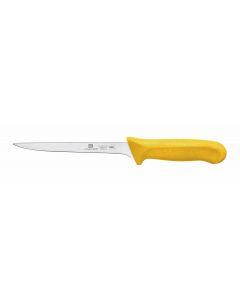 Boning Knife, 6" Blade, Narrow, Yellow Polypropylene Handles, German Steel, NSF