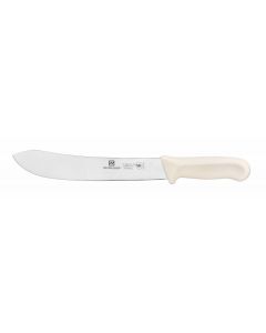 Butcher Knife, 10" Blade,  White Polypropylene Handles, German Steel, NSF