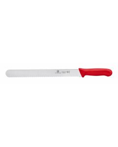 Slicer, 12" Blade, Wavy Edge,  Red Polypropylene Handles, German Steel, NSF