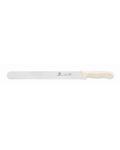 Slicer, 12" Blade, Wavy Edge,  White Polypropylene Handles, German Steel, NSF
