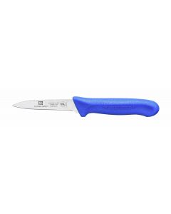 Paring Kinfe, 3-1/4" Blade, Blue Polypropylene Handles, 2 Piece/Pack, German Steel, NSF