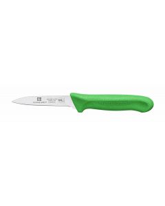 Paring Kinfe, 3-1/4" Blade, Green Polypropylene Handles, 2 Piece/Pack, German Steel, NSF