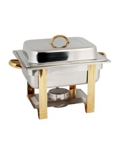 4 QT GOLD ACCENTED CHAFER