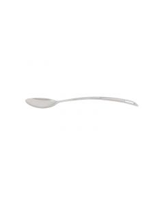 7-1/4" Solid Curved Basting Spoon with Hanging Slot, Stainless Steel, Heavy-Duty