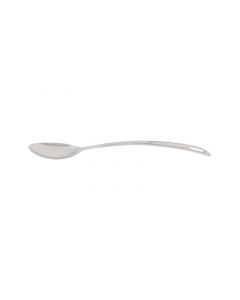 9" Solid Curved Basting Spoon with Hanging Slot, Stainless Steel, 18 Gauge, 1.2 mm Thickness, Heavy-Duty