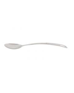 10-1/2" Solid Curved Basting Spoon with Hanging Slot, Stainless Steel, 18 Gauge, 1.2 mm Thickness, Heavy-Duty