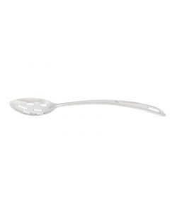 10-1/2" Slotted Curved Basting Spoon with Hanging Slot, Stainless Steel, 18 Gauge, 1.2 mm Thickness, Heavy-Duty