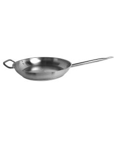 12" Diameter Fry Pan, Stainless Steel, Encapsulated Base, Dishwasher Safe, Standard Electric, Gas Cooktop, Halogen & Induction Ready, Oven Safe, Heavy-Duty, NSF 