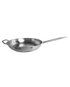 14" Diameter Fry Pan, Stainless Steel, Encapsulated Base, Dishwasher Safe, Standard Electric, Gas Cooktop, Halogen & Induction Ready, Oven Safe, Heavy-Duty, NSF 