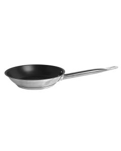 8" Diameter Non-Stick Fry Pan, Stainless Steel with Quantum 2 Coating, Encapsulated Base, Dishwasher Safe, Standard Electric, Gas Cooktop, Halogen & Induction Ready, Oven Safe to 500F, Heavy-Duty, NSF 