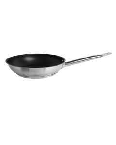 9-1/2" Diameter Non-Stick Fry Pan, Stainless Steel with Quantum 2 Coating, Encapsulated Base, Dishwasher Safe, Standard Electric, Gas Cooktop, Halogen & Induction Ready, Oven Safe to 500F, Heavy-Duty, NSF 