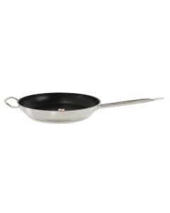12" Diameter Non-Stick Fry Pan, Stainless Steel with Quantum 2 Coating, Encapsulated Base, Dishwasher Safe, Standard Electric, Gas Cooktop, Halogen & Induction Ready, Oven Safe to 500F, Heavy-Duty, NSF 
