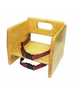 NATURAL WOOD STACKING BOOSTER SEAT, K/D, ASTM COMPLIANCE