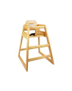 20" x 22-5/6" x 29-1/2" Natural Wood Finished Children High Chair ASTM F404-18a Certified 