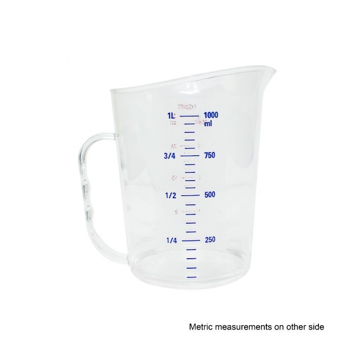 1 Liter/1 Quart Measuring Cup with U.S. and Metric Measurements