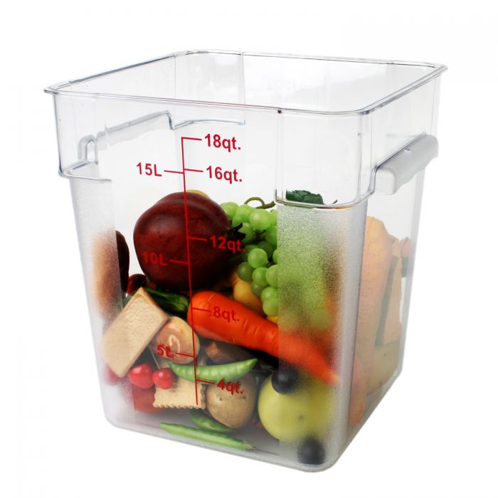 Thunder Group PLSFT018PC 18 QT Clear Polycarbonate Food Storage