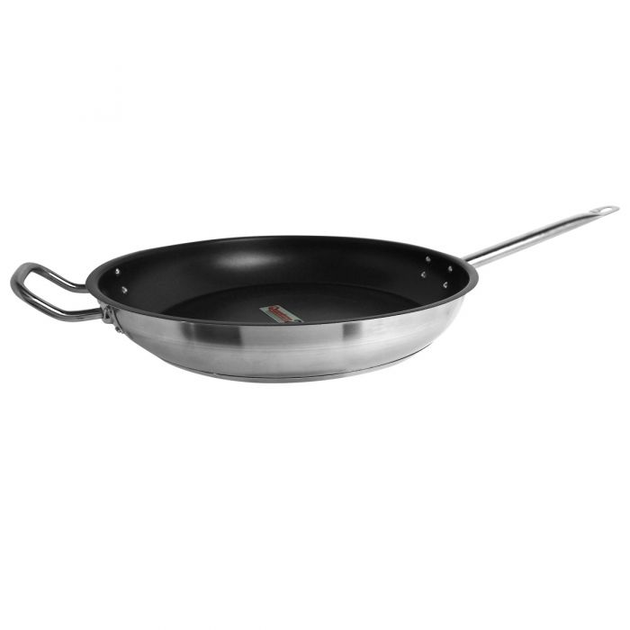Thunder Group SLSFP4014, 14-Inch 18/0 Stainless Steel Fry Pan
