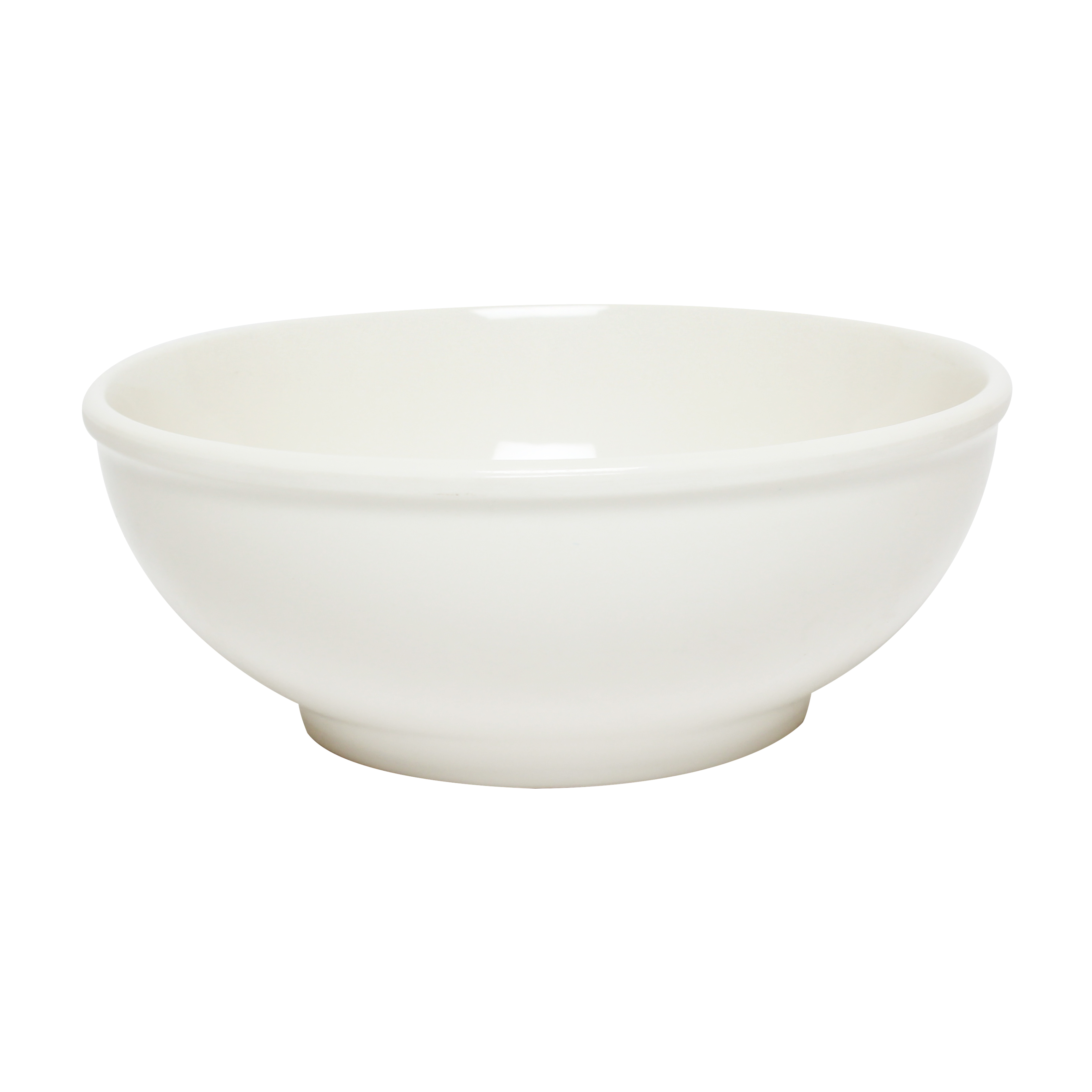 Thunder Group PH5010V 88 oz ivory melamine pho noodle bowl, 9-1/4 inch diameter with wide rim and footed base